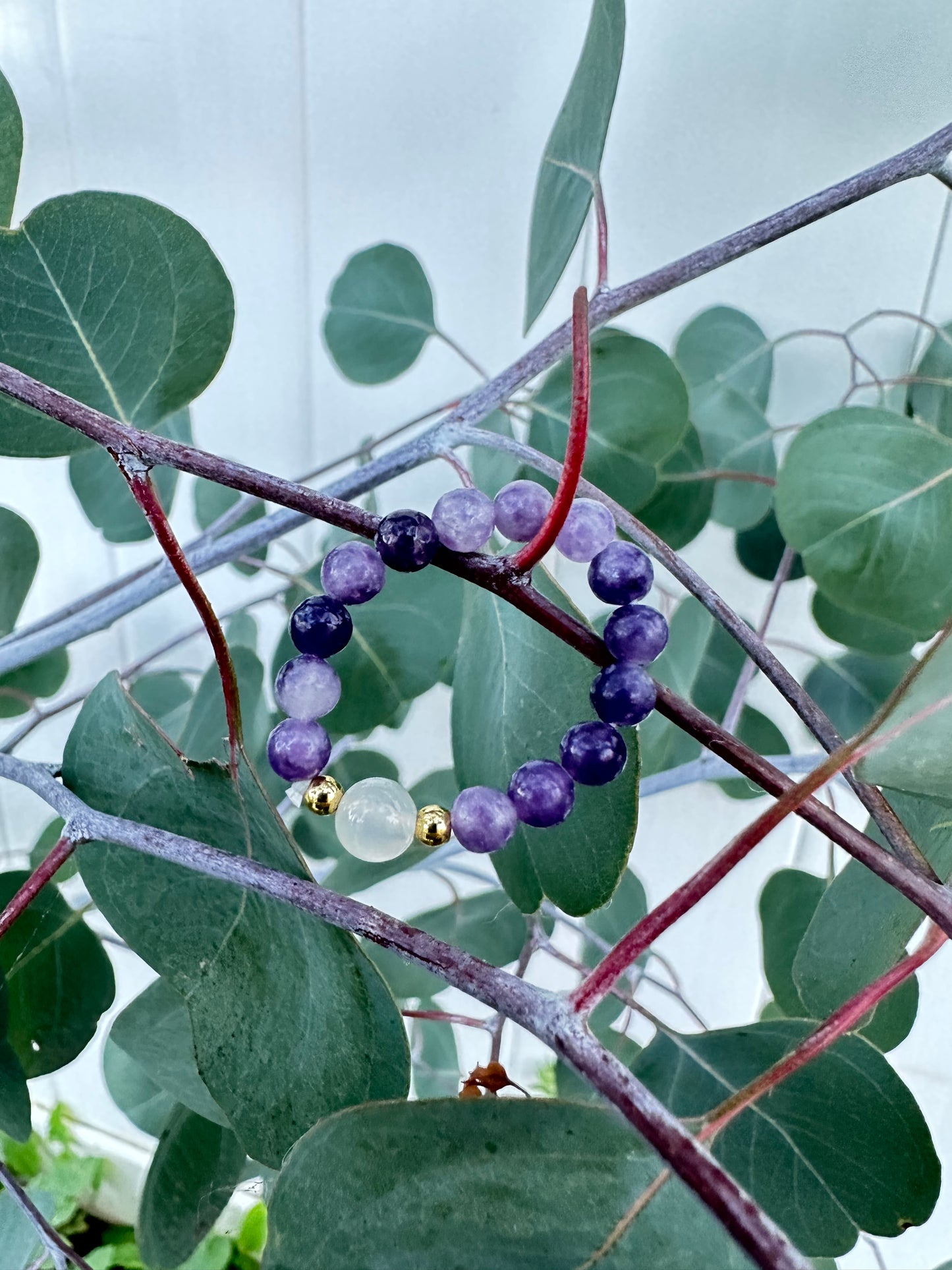 Gemstone Beaded Serenity Ring