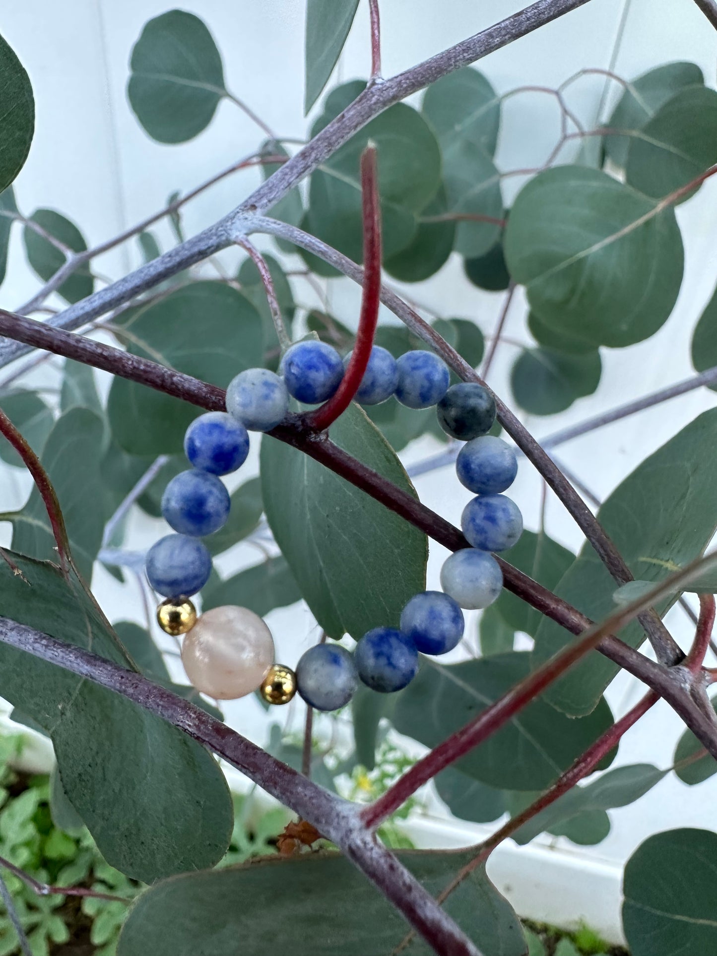 Gemstone Beaded Serenity Ring